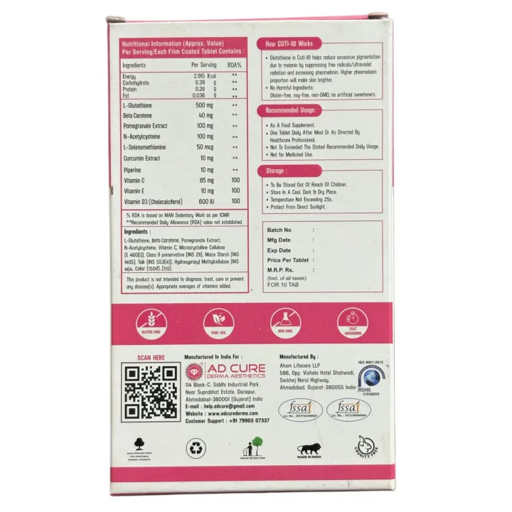 Cuti 10 Tablet product image