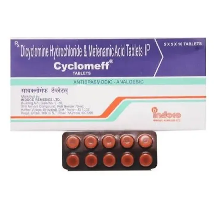 Cyclomeff 20mg/250mg Tablet product image