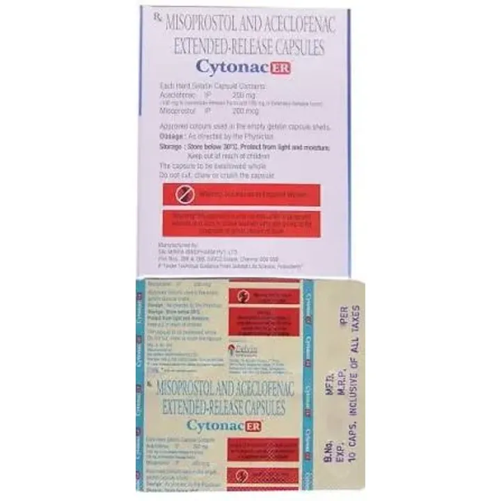 Cytonac 200 Mg/200 Mcg Capsule Er product image
