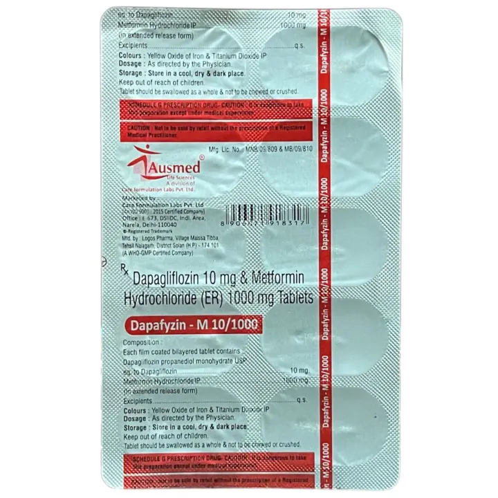 Dapafyzin M 10/1000 Tablet product image