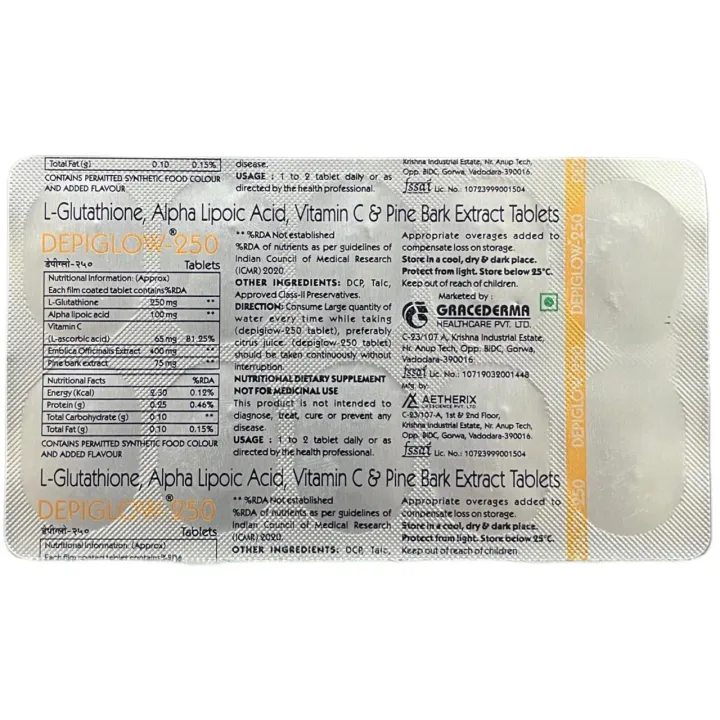 Depiglow 250 Tablet product image