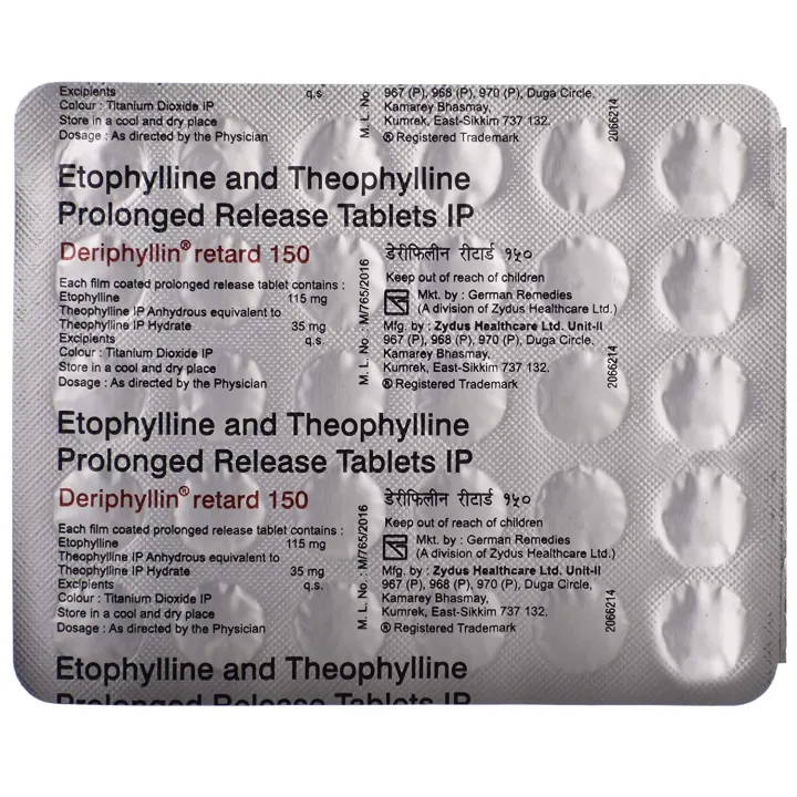 Deriphyllin Ret 150 Tablet product image