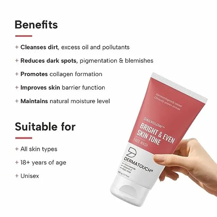 Dermatouch Bright & Even Skin Tone Face Wash 150gm product image