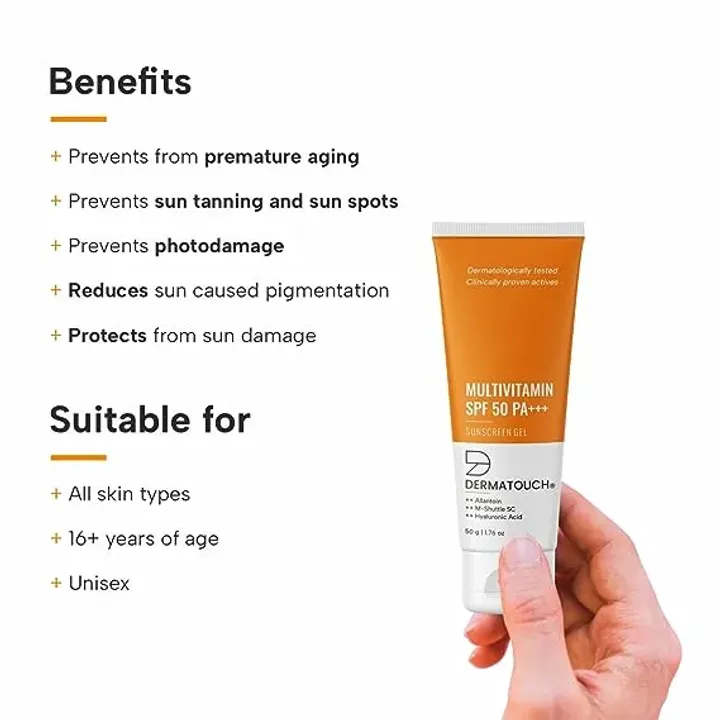 Dermatouch Multivitamin Spf 50+++ Sunscreen Gel product image