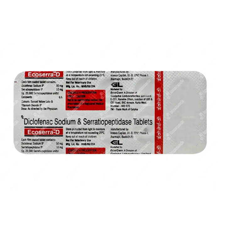Ecoserra D 50mg/10mg Tablet product image