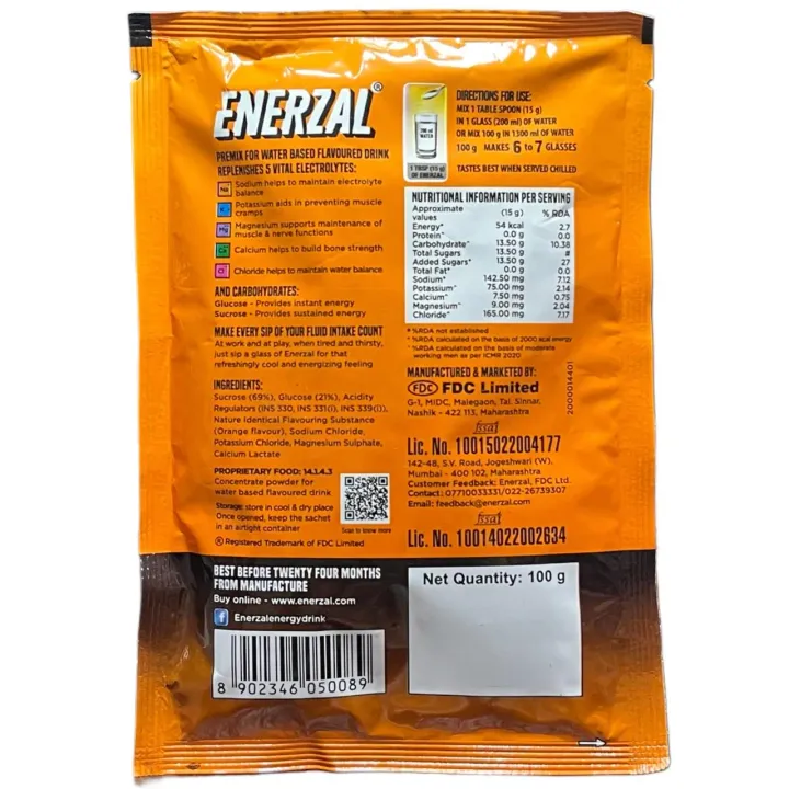 Enerzal Orange Powder 100gm product image