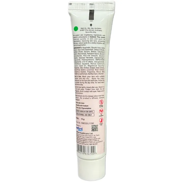 Enshiner Plus Cream 15gm product image