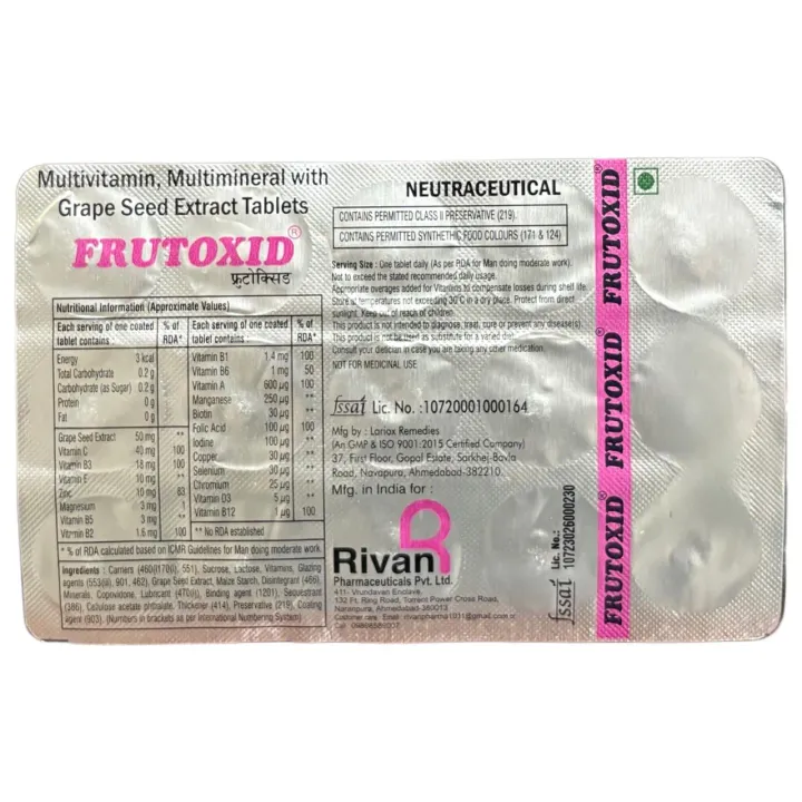 Frutoxid Tablet product image