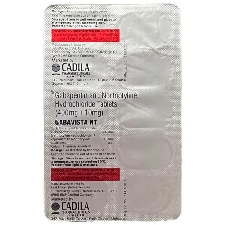 Gabavista Nt Tablet product image