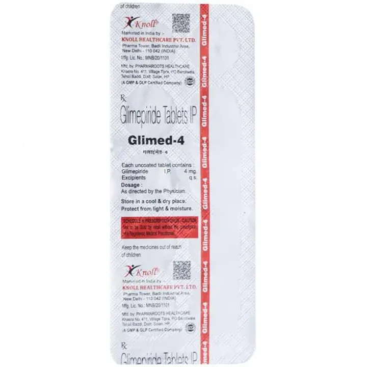 Glimed 4mg Tablet product image