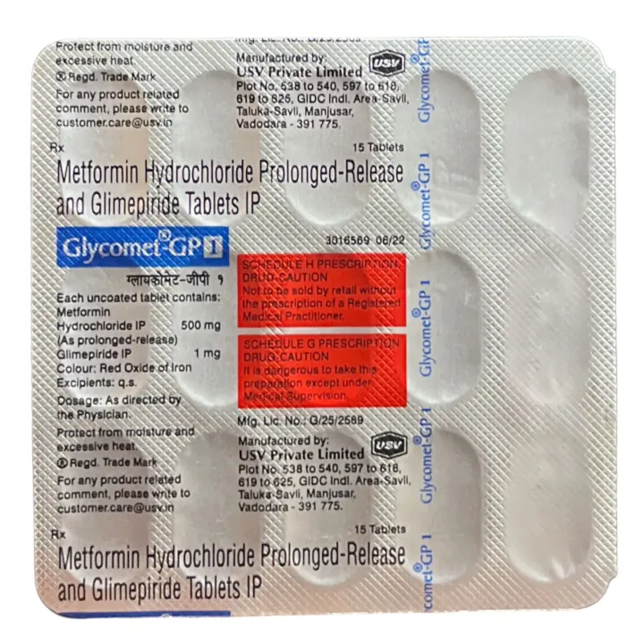 Glycomet Gp 1 Tablet product image