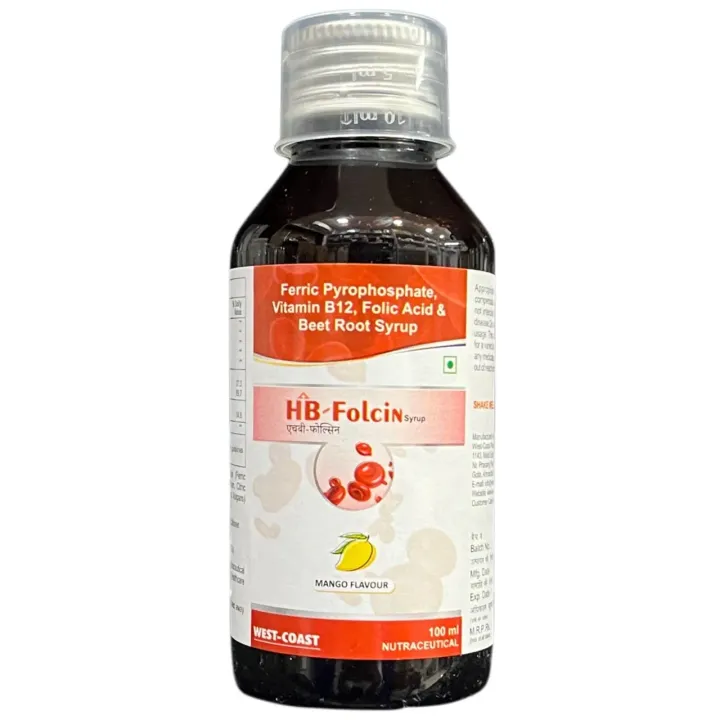 Hb Folcin Syrup 100ml product image