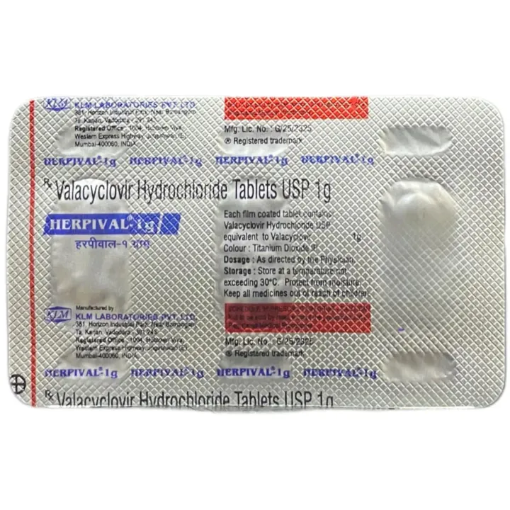 Herpival 1g Tablet product image