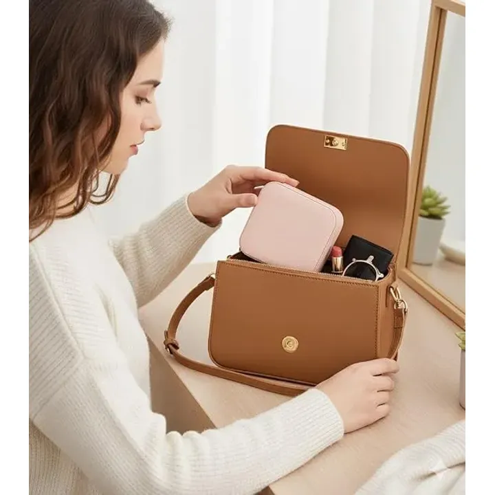 Jeevandip Lather Zipper Mini Jewellery Box product image