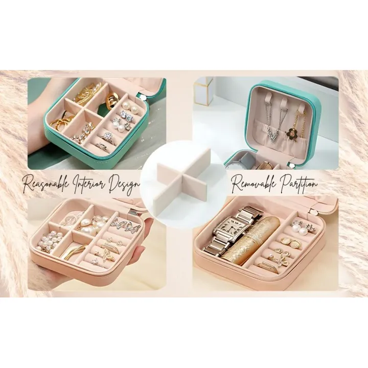 Jeevandip Lather Zipper Mini Jewellery Box product image