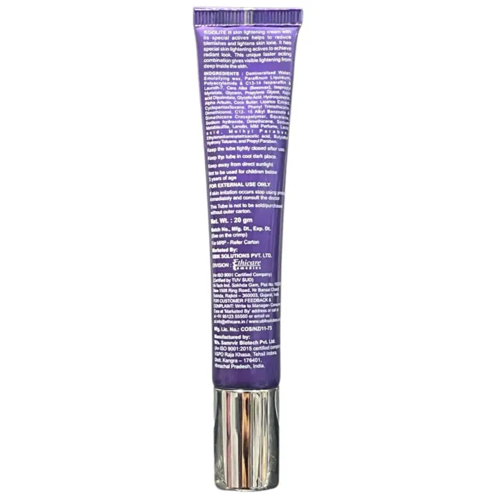 Kozilite H Skin Lightening Cream 20gm product image