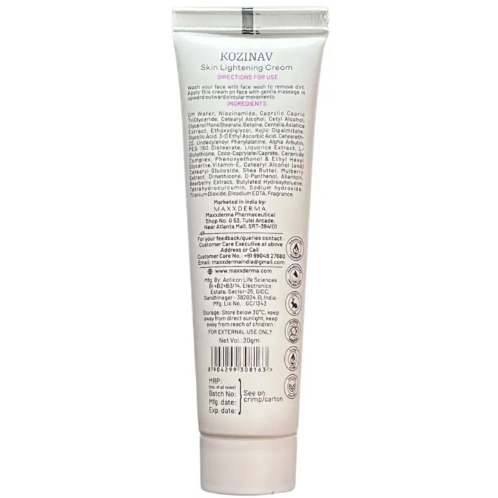Kozinav Skin Lightening Cream 30gm product image