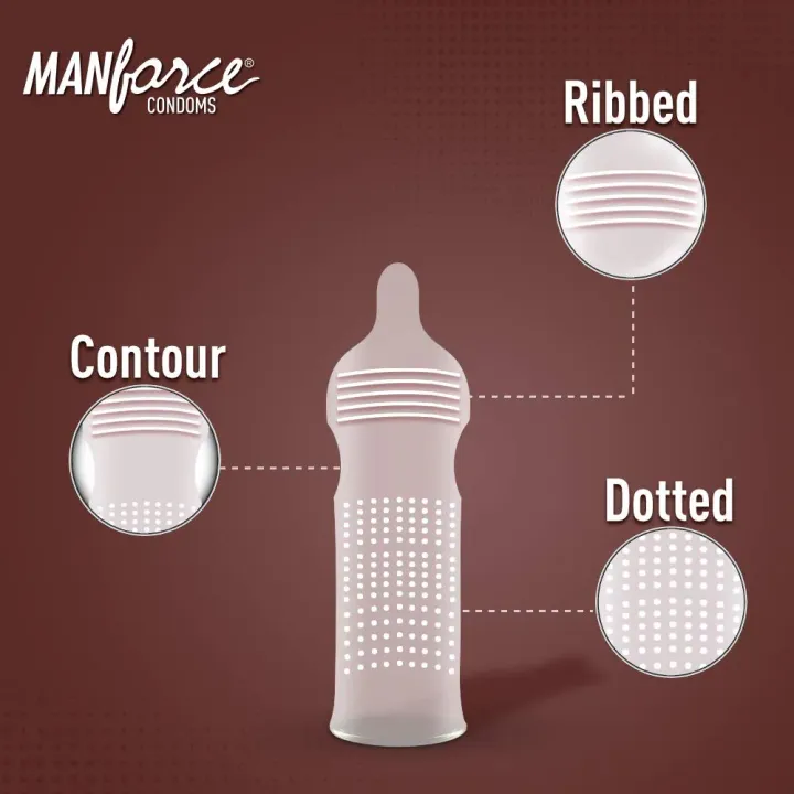 Manforce 342 Dots Chocolate Flavoured 2 In One ... product image