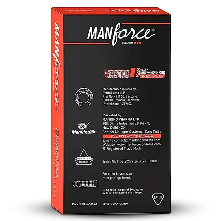 Manforce Overtime Orange Flavoured Dotted Condo... product image