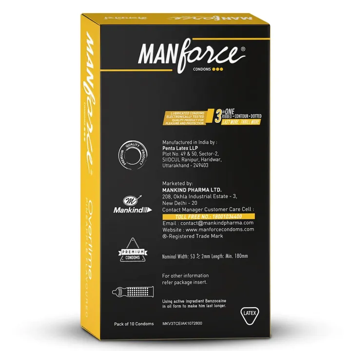 Manforce Overtime Pineapple Flavoured Dotted Co... product image