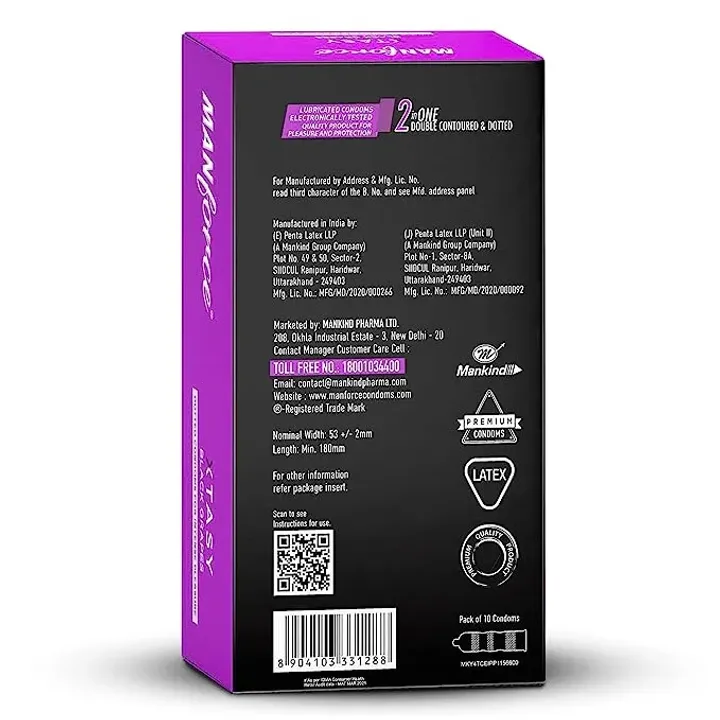 Manforce Xtasy Black Grapes Dotted Premium Cond... product image