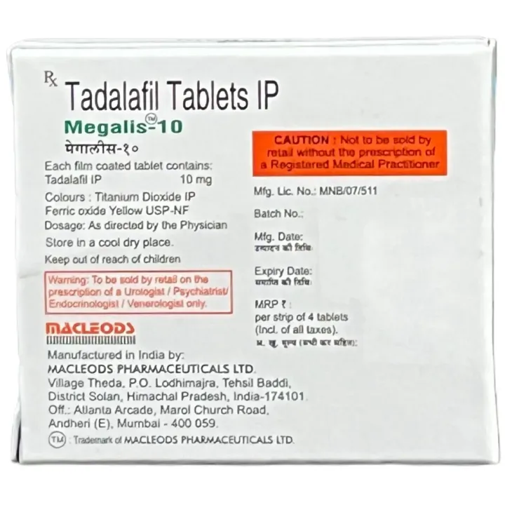 Megalis 10 Tablet product image