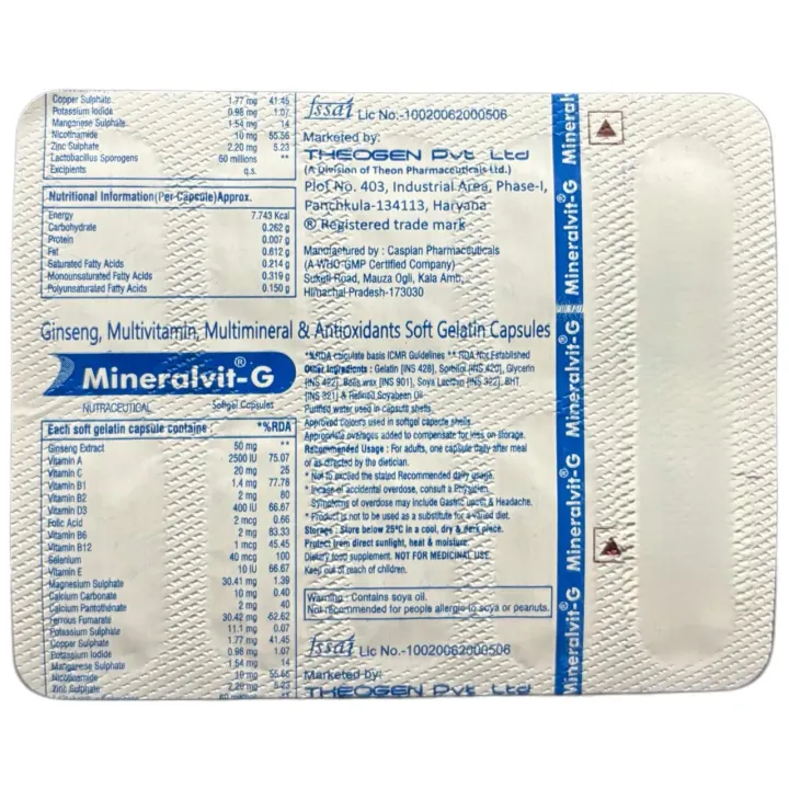 Mineralvit G Capsule product image