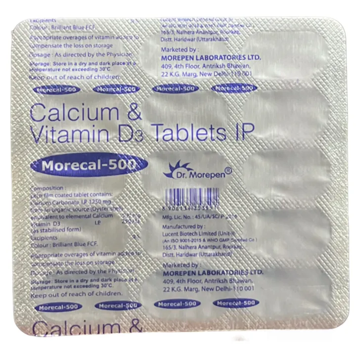 Morecal 500 Tablet product image