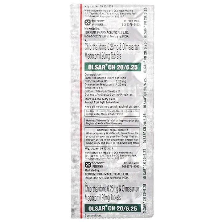 Olsar Ch 20/6.25 Tablet product image