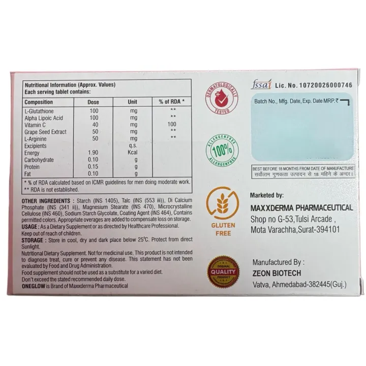 Oneglow Tablets product image