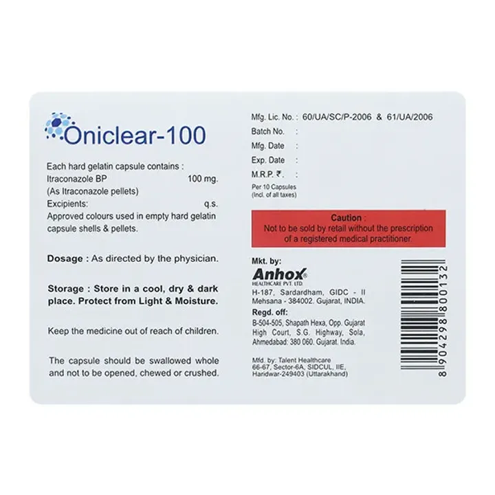 Oniclear 100 Capsule product image