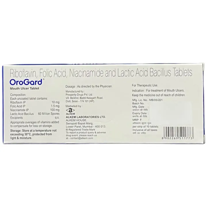 Orogard Mouth Ulcer Tablet product image