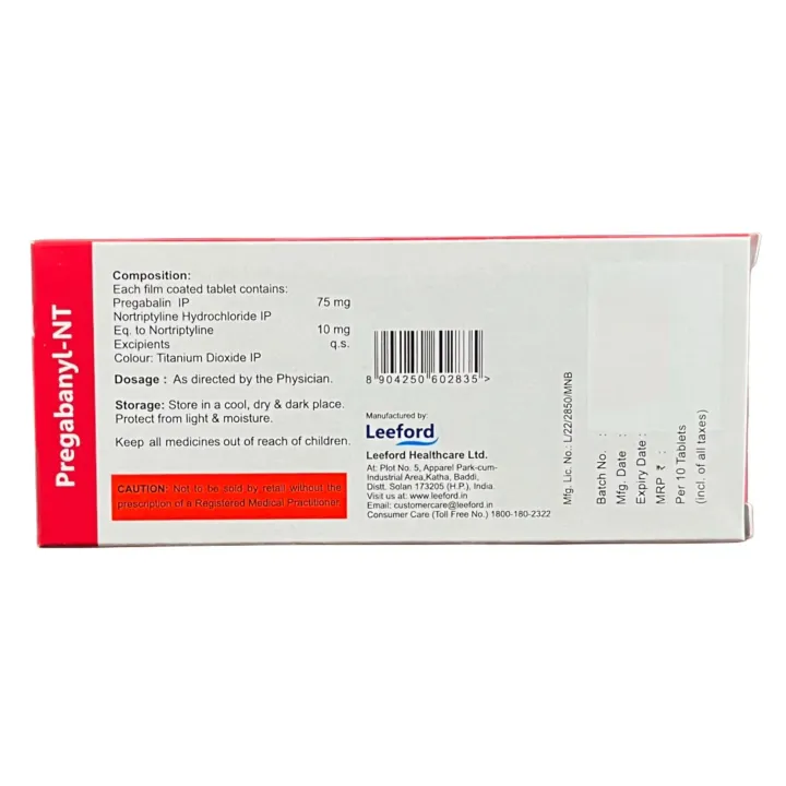 Pregabanyl Nt Tablet product image