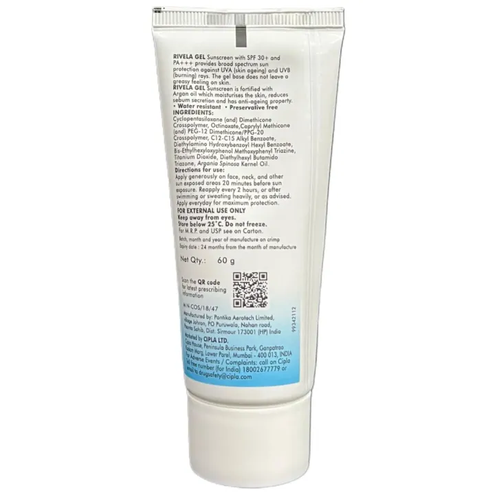 Rivela Spf 30 Sunscreen Gel product image