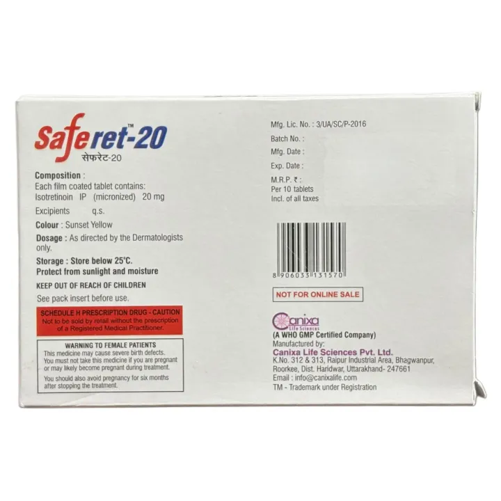 Saferet 20 Tablet product image