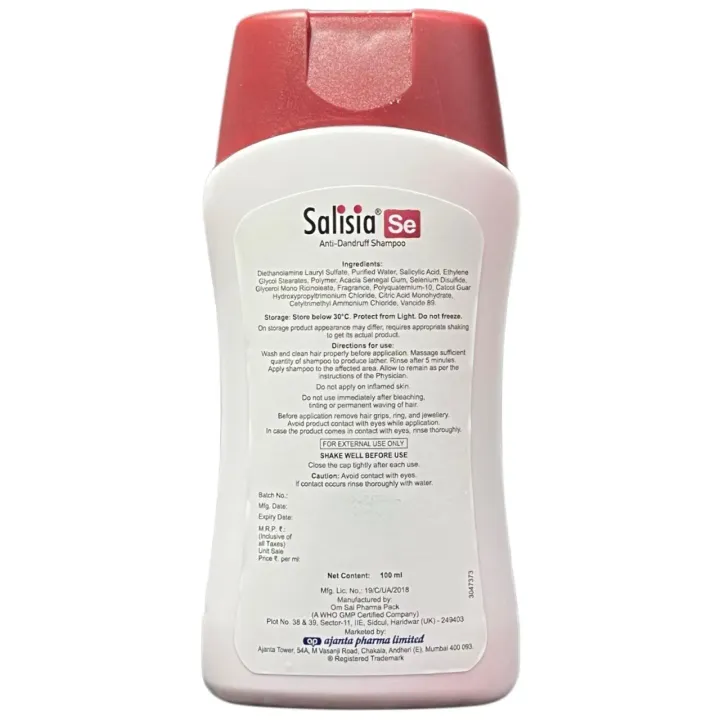Salisia Se Anti Dandruff Shampoo 100ml product image