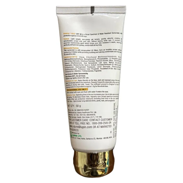 Sunhalt Gold Spf 50 Sunscreen 50gm product image