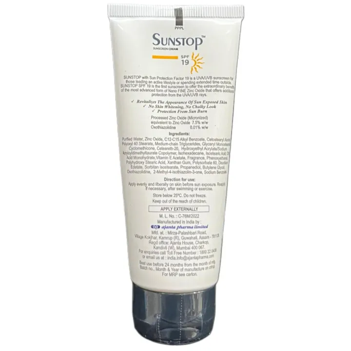 Sunstop Spf 19 Sunscreen Cream 60gm product image