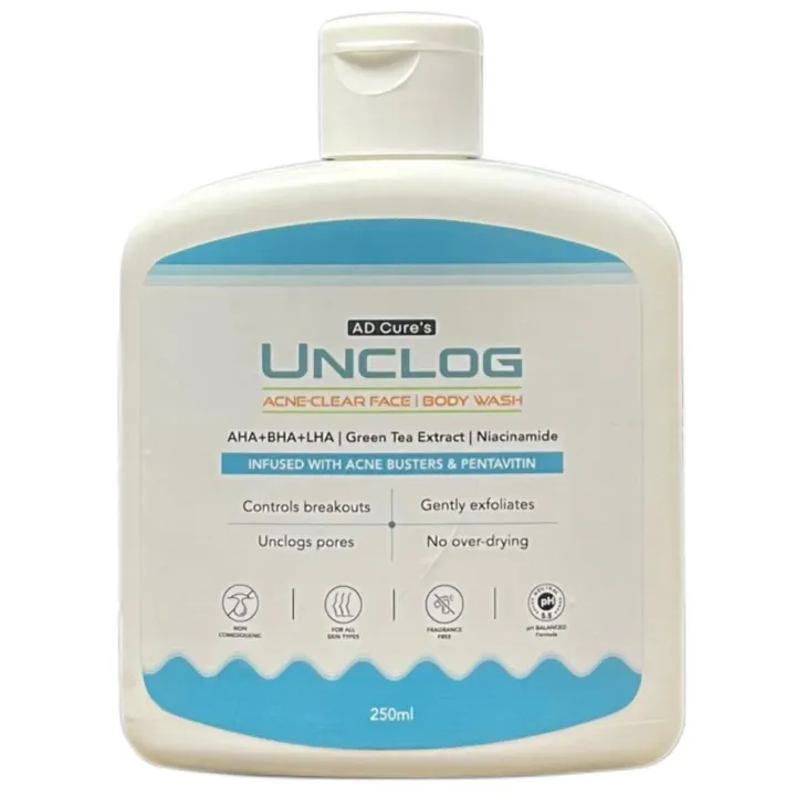 Unclog Acne Clear Face Body Wash 250ml product image