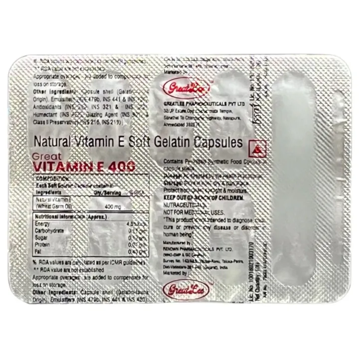 Vitamin E 400 Capsule product image