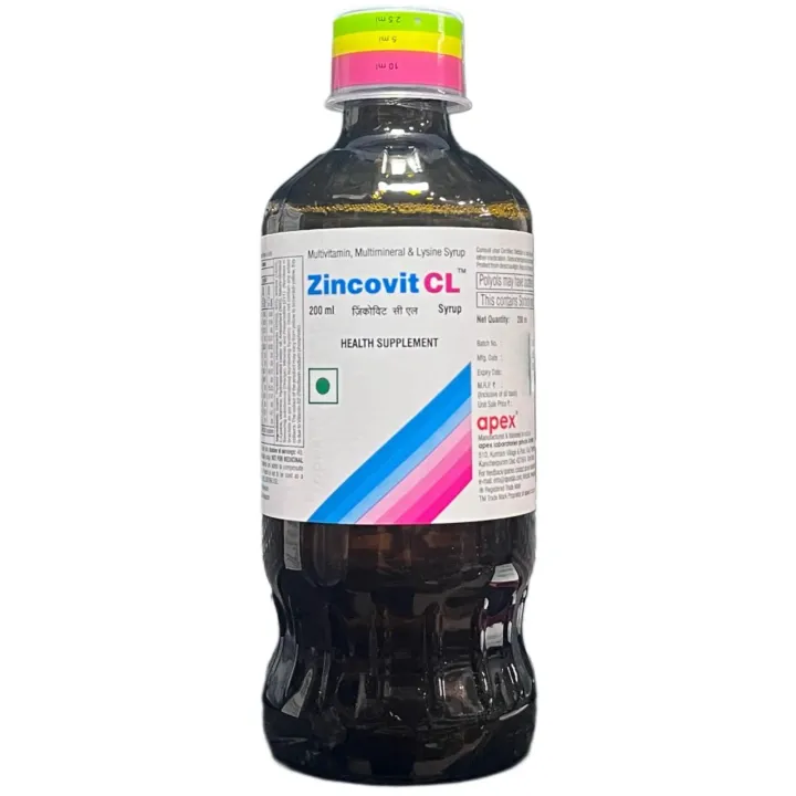 Zincovit Cl Syrup 200ml product image