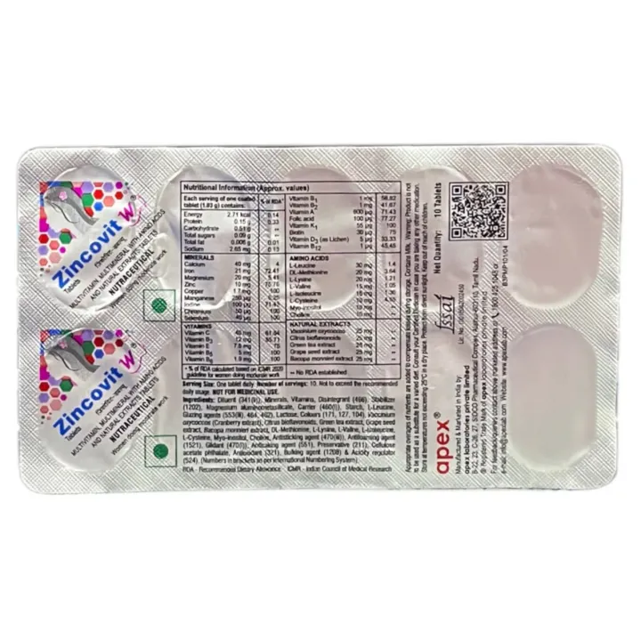 Zincovit W Tablet product image