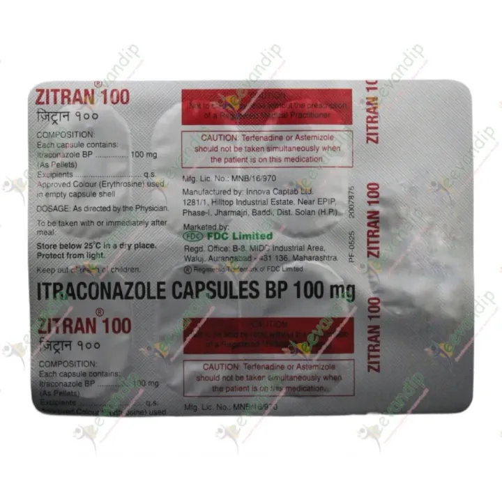 Zitran 100mg Capsule product image