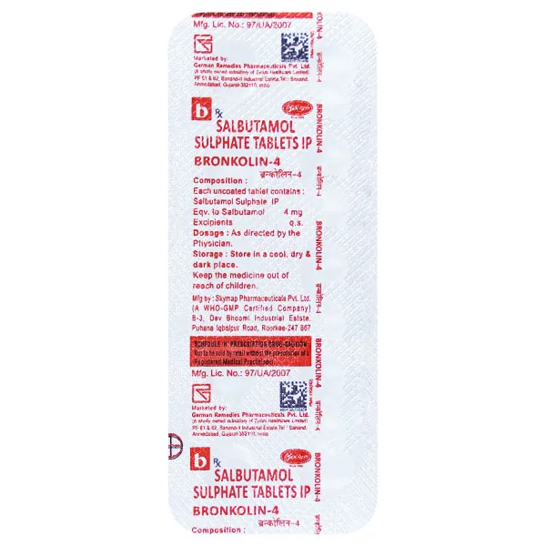 Bronkolin 4mg Tablets - Jeevandip