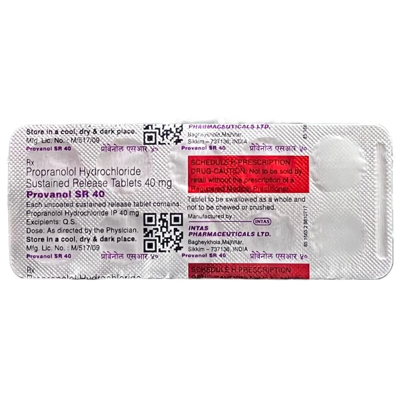 Provonal Forte Provanol Sr 40 Tablet - Jeevandip