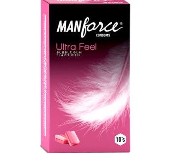 Manforce Ultra Feel Bubble Gum Flavoured Condoms Pack Of 10