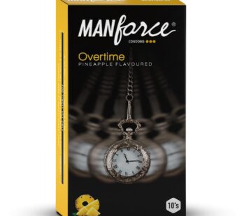 Manforce Overtime Pineapple Flavoured Dotted Condoms Pack Of 10