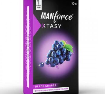 Manforce Xtasy Black Grapes Dotted Premium Condoms Pack Of 10