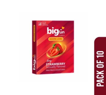 Bigfun Strawberry Flavored Condom 10 Pcs
