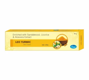 Leo Turmic Skin Cream To Treat Acne, Glow & Radiance To Your Skin, Soft, Smooth & Supple Skin, Helps In Cuts & Burns 30g